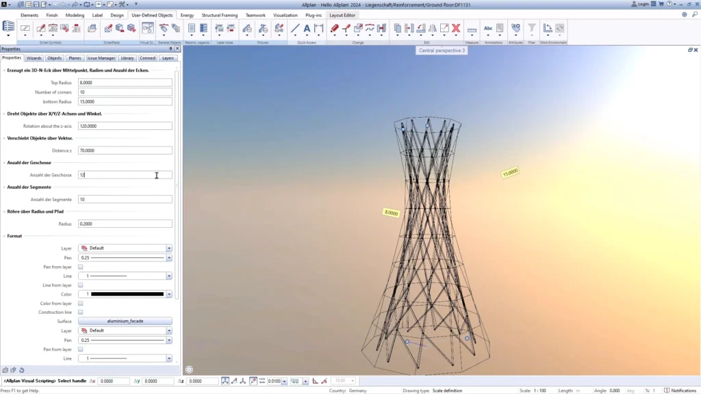 Allplan Visual Scripting - automazione dei flussi di lavoro