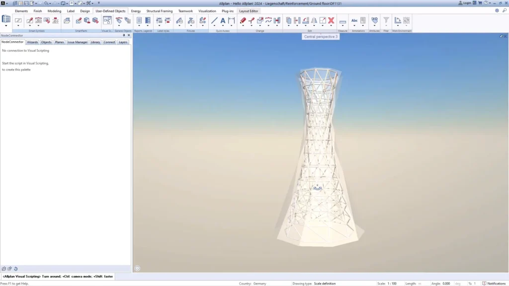 Allplan Visual Scripting - automazione dei flussi di lavoro