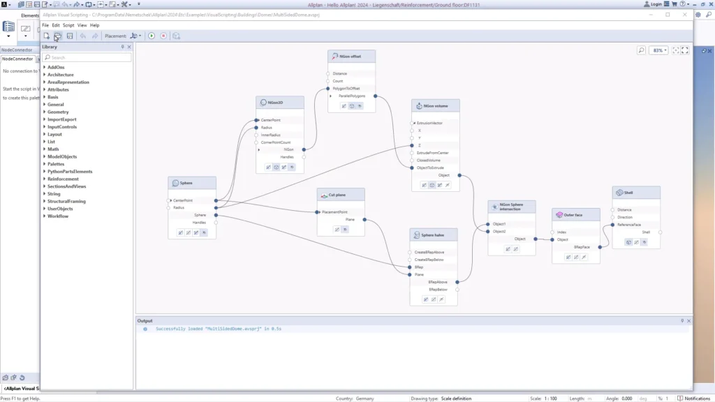 Allplan Visual Scripting - automazione dei flussi di lavoro