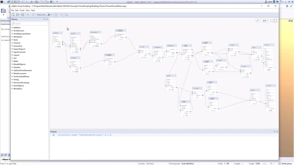 Allplan Visual Scripting - automazione dei flussi di lavoro