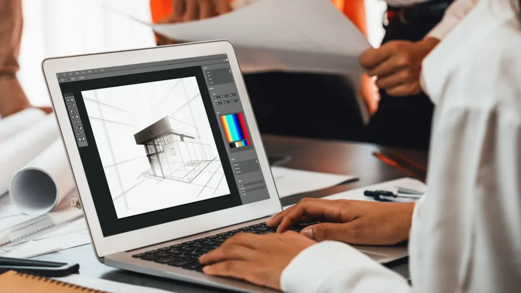 Progettazione 3D - architetti e ingegneri al lavoro sul computer