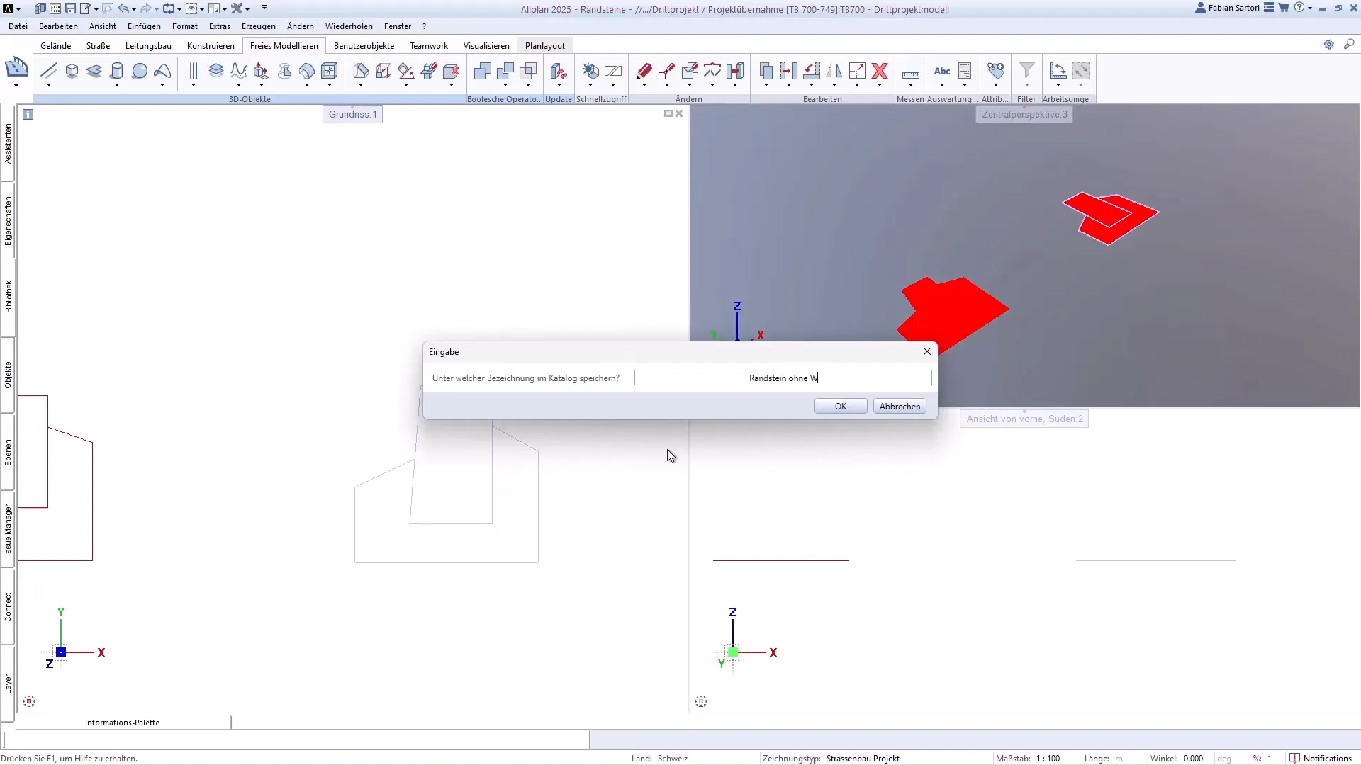 Componente Parametrico in Allplan - inserimento di elementi nel progetto