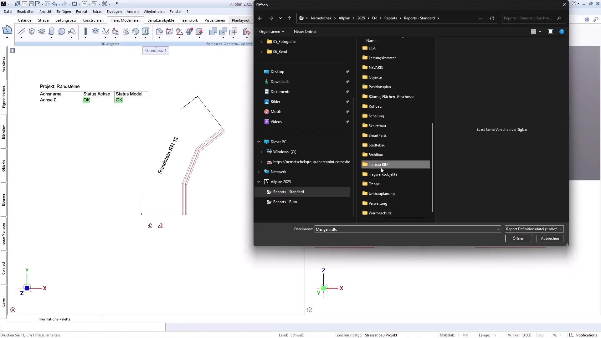 Componente Parametrico in Allplan - verifica e report finale
