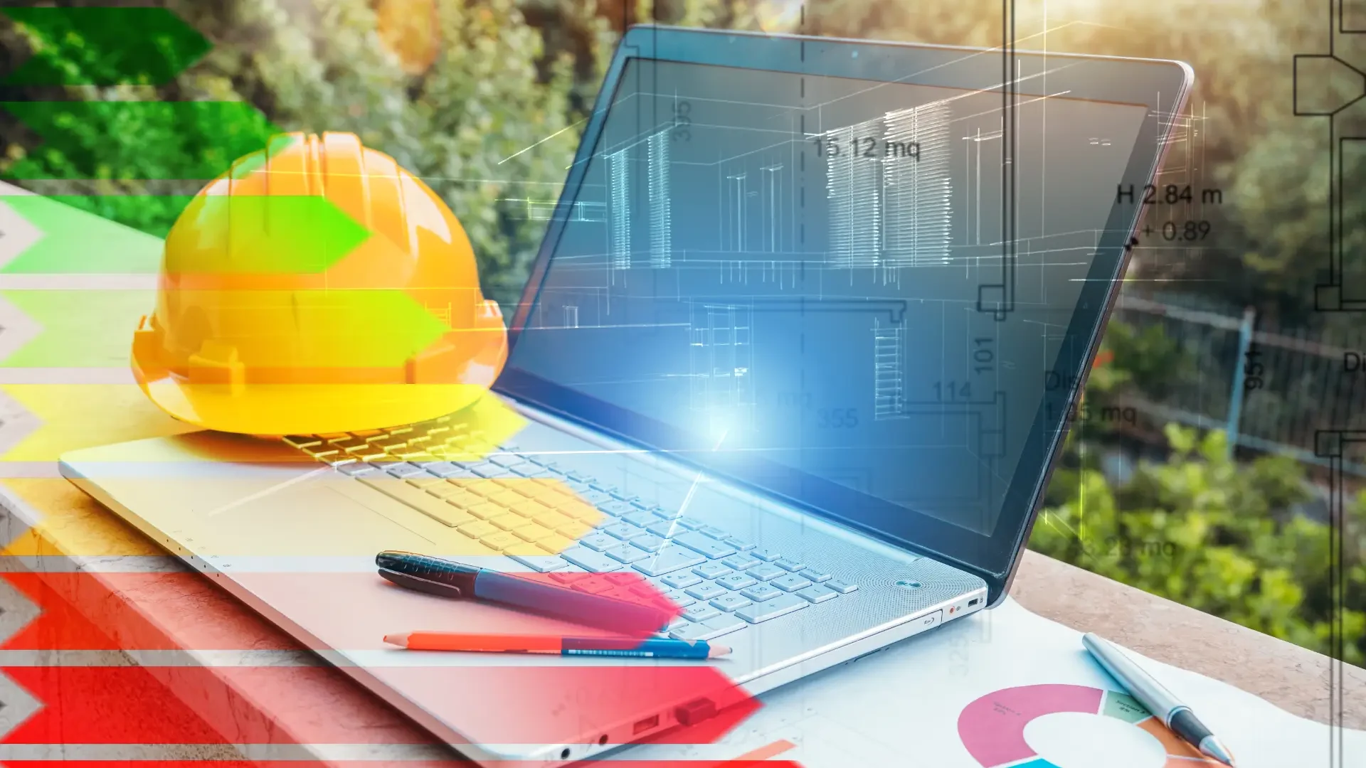 Allplan 2025 - Caschetto giallo sopra un laptop