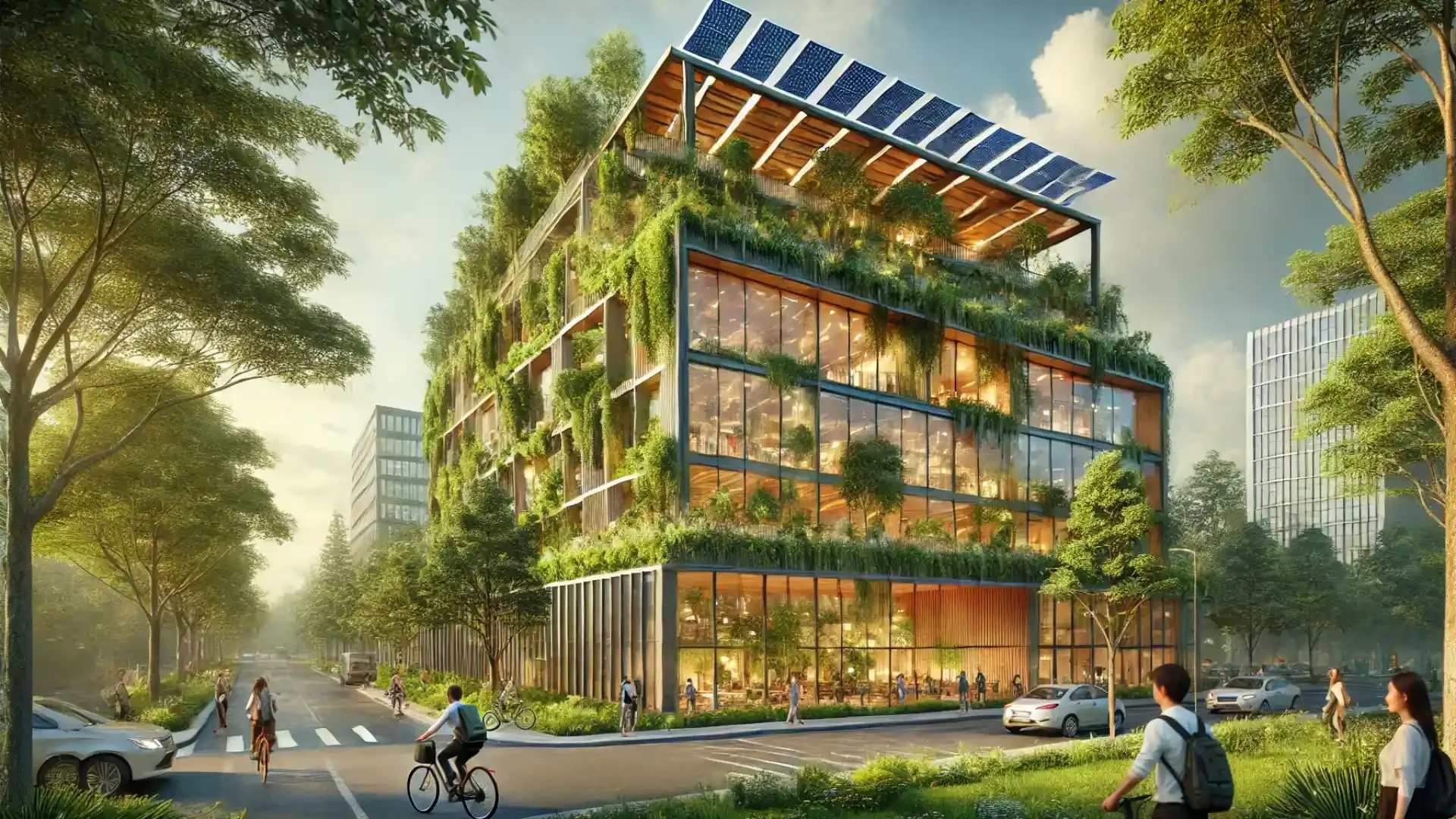 Allplan e sostenibilità - progettare edifici eco-compatibili - Edificio pieno di verde