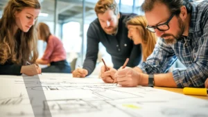 Come migliorare la collaborazione tra progettisti con Allplan - gruppo al lavoro