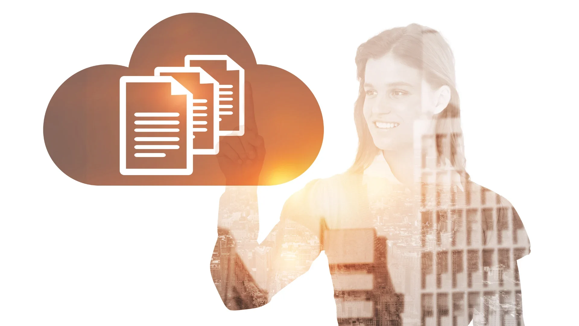 Come sfruttare il cloud per la progettazione collaborativa - ragazza in trasparenza