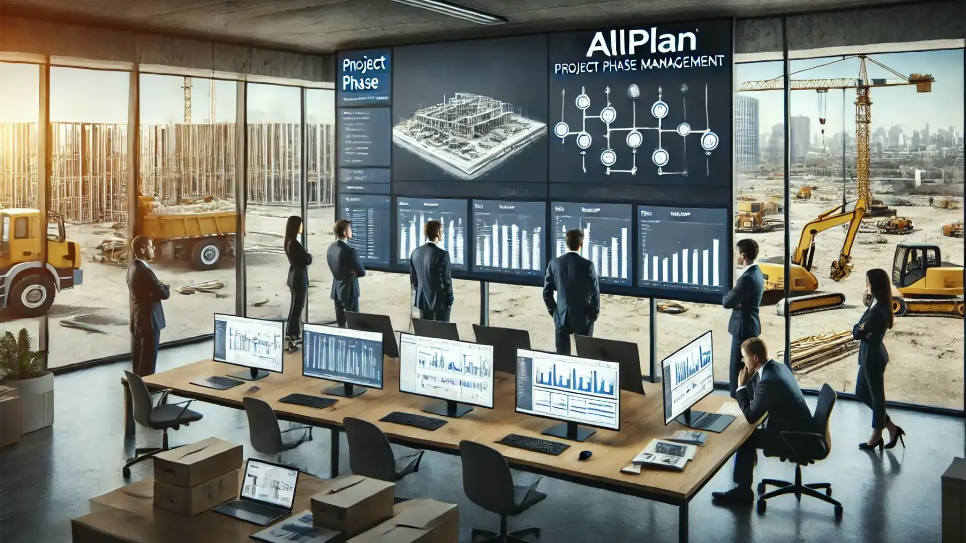 La gestione delle fasi di progetto con Allplan - schermo gigante