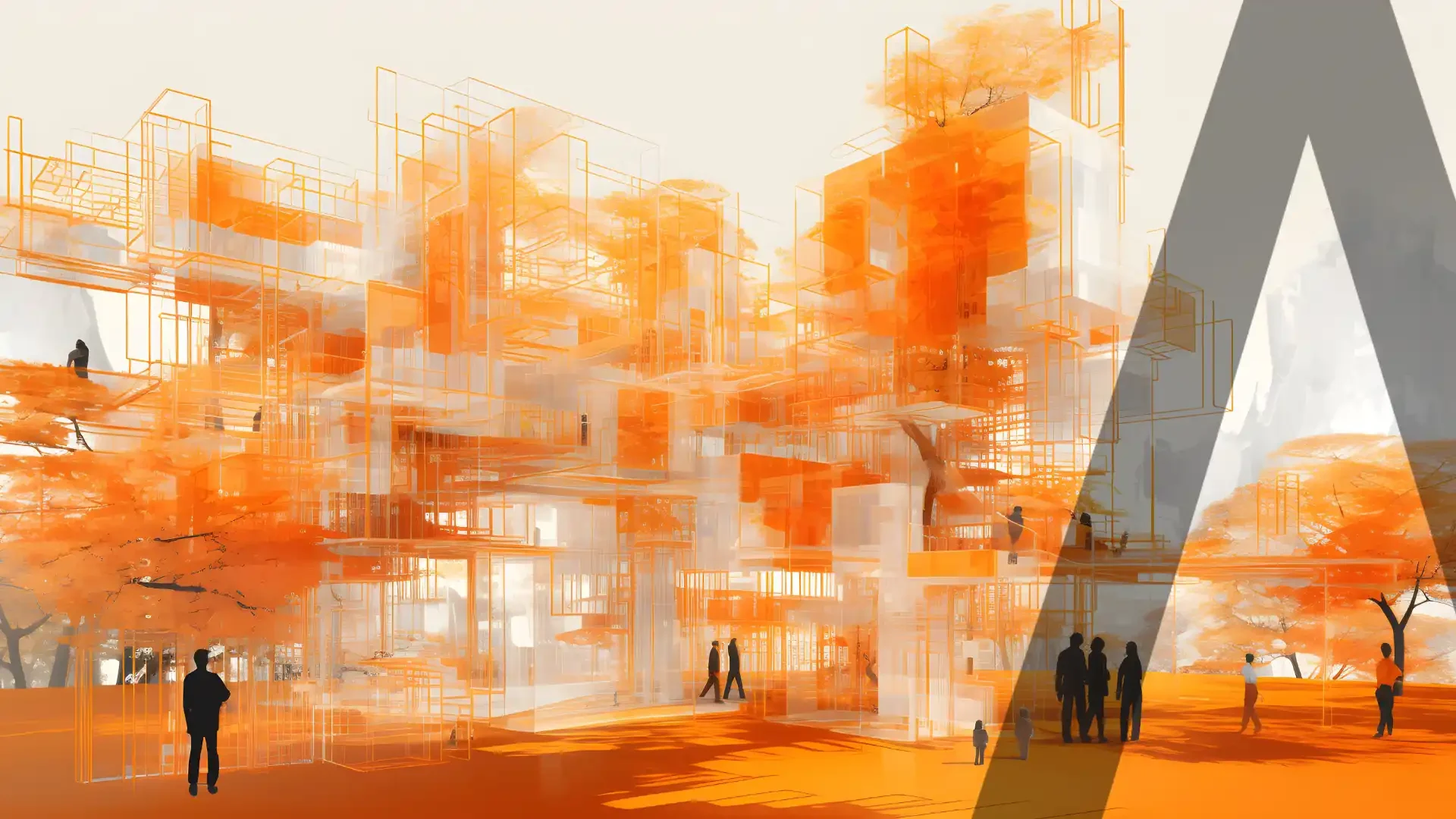 Progettazione sostenibile con Allplan - strumenti e strategie - ambiente colorato di arancione