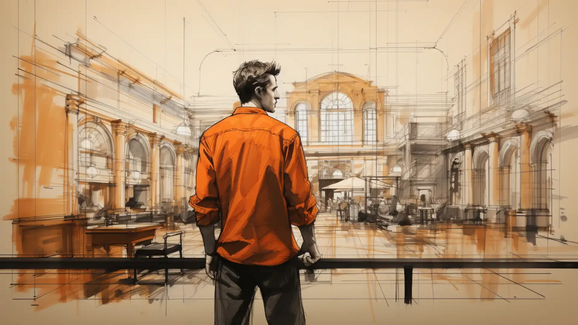 Render fotorealistici in Allplan - schizzo a mano