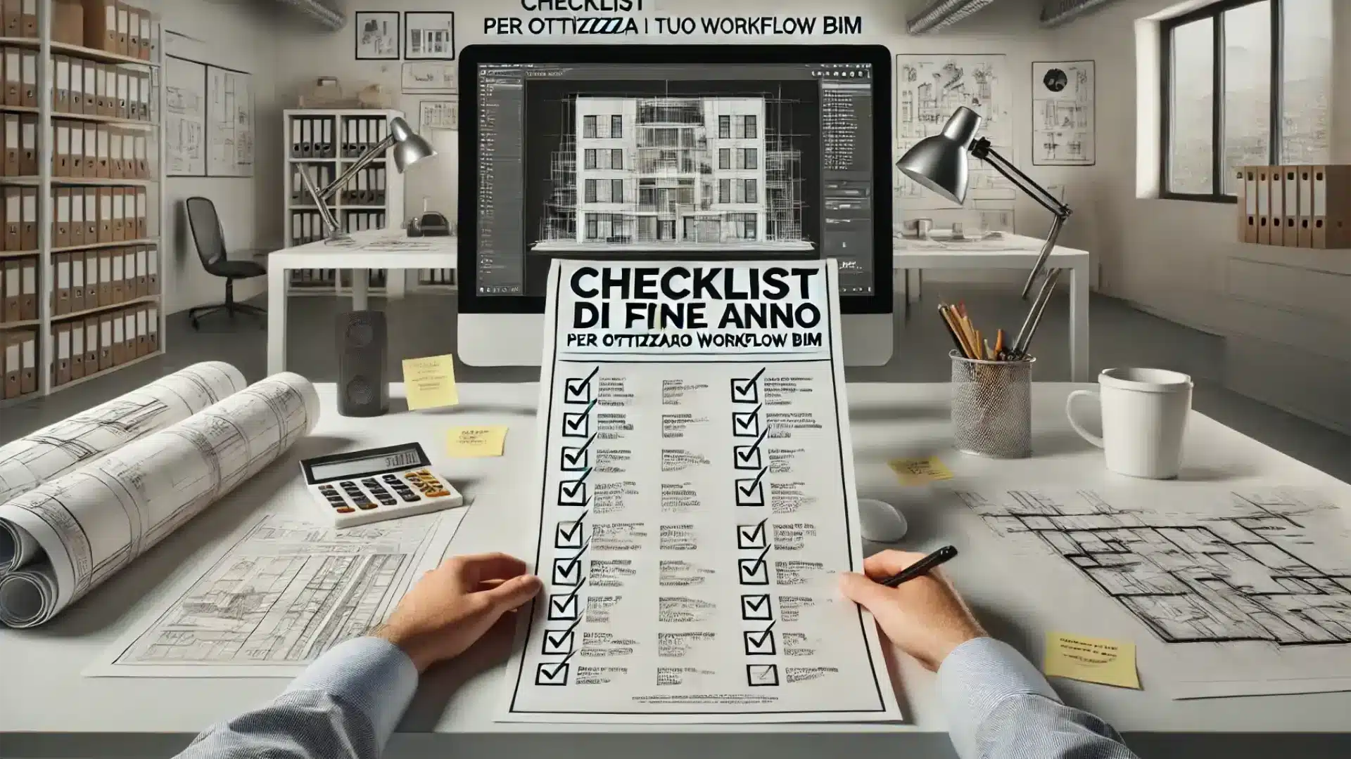 Checklist di fine anno per ottimizzare il tuo workflow BIM - persona che guarda una checklist