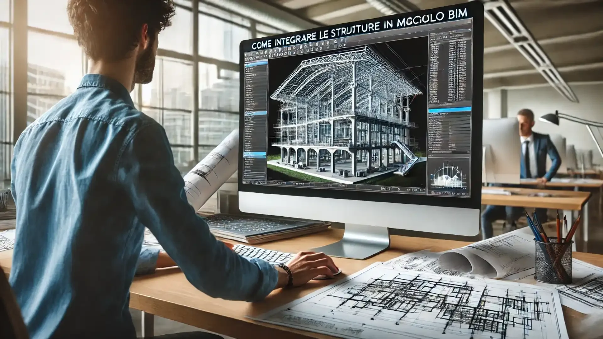 Come integrare le strutture in acciaio nel modello BIM - Ingegnere al computer