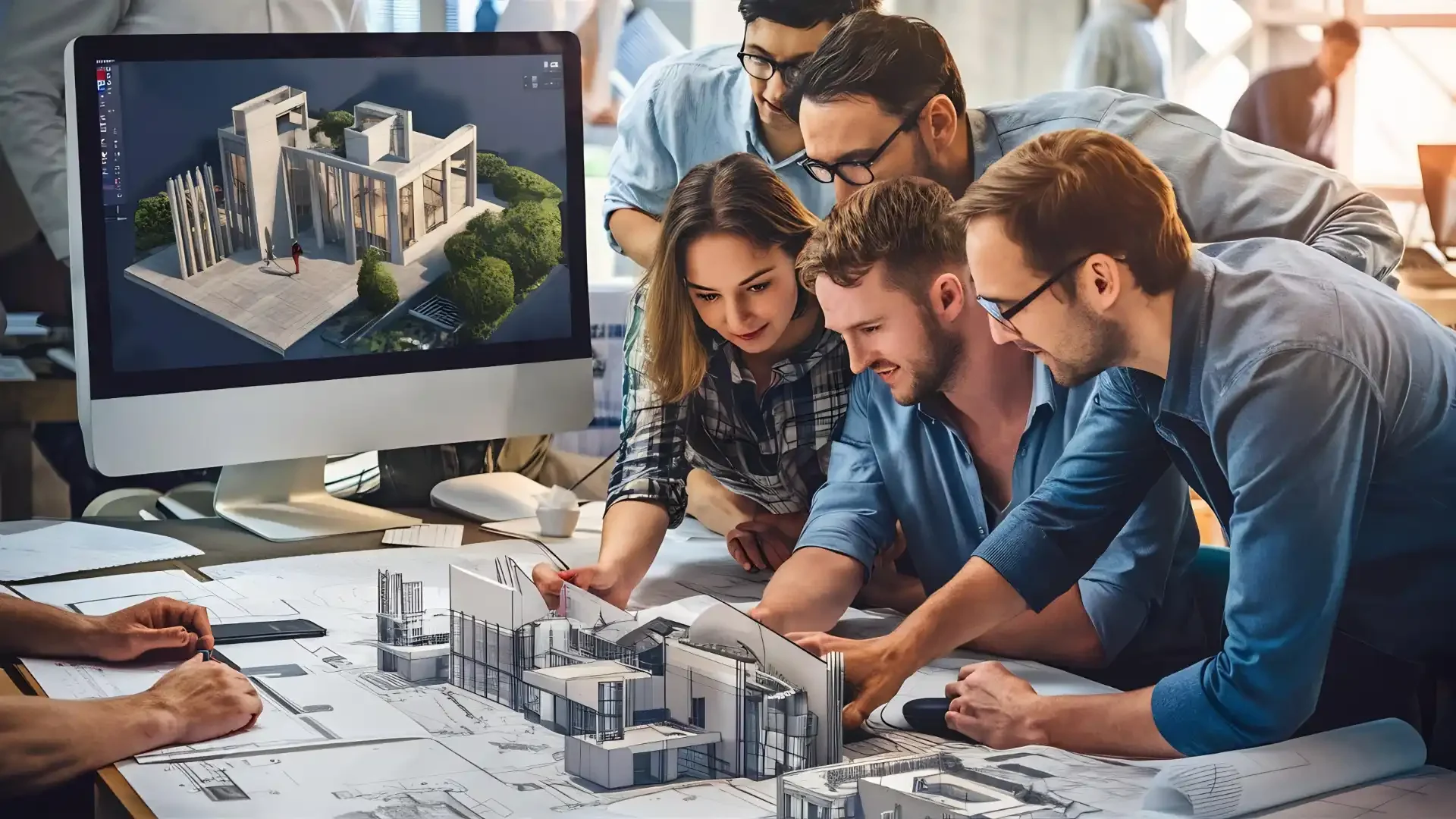 La visualizzazione 3D nei progetti Allplan - Persone che lavorano al computer