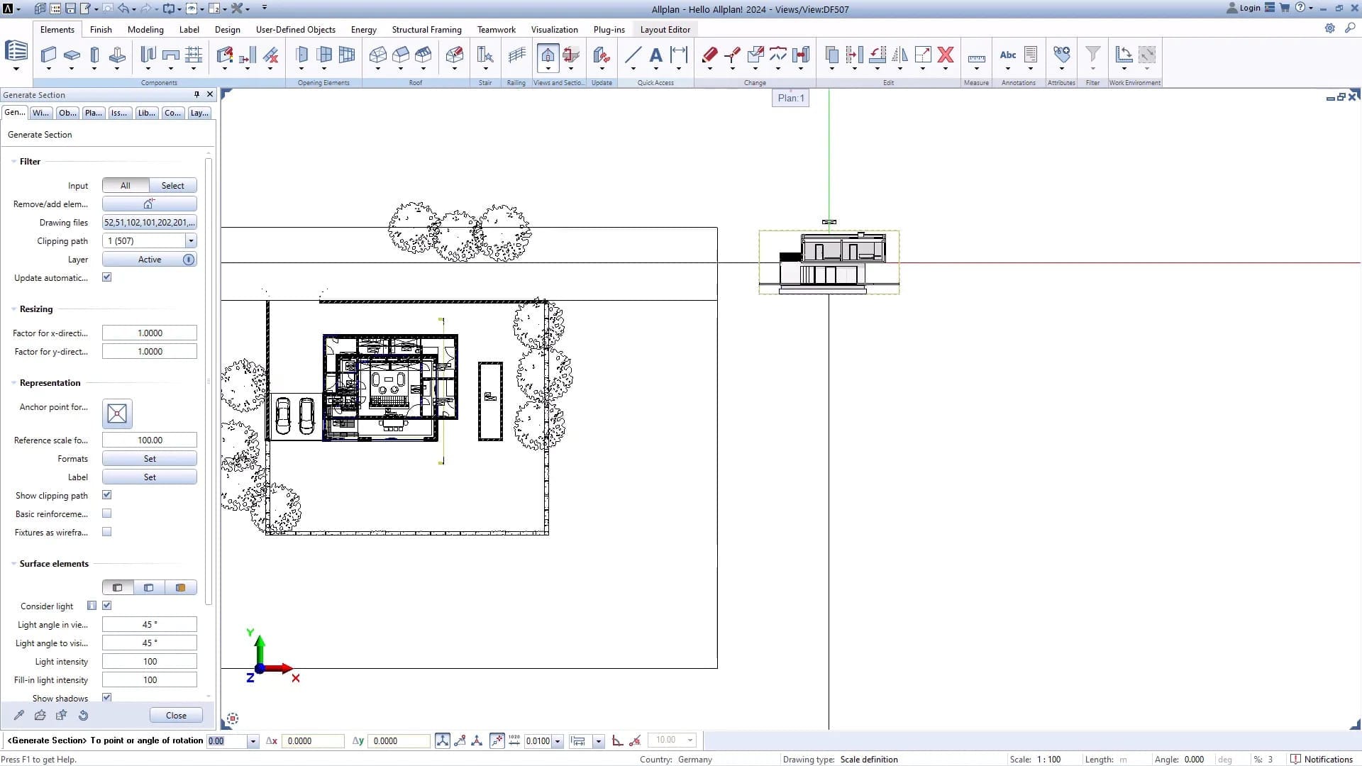 Visualizzazione animata delle sezioni