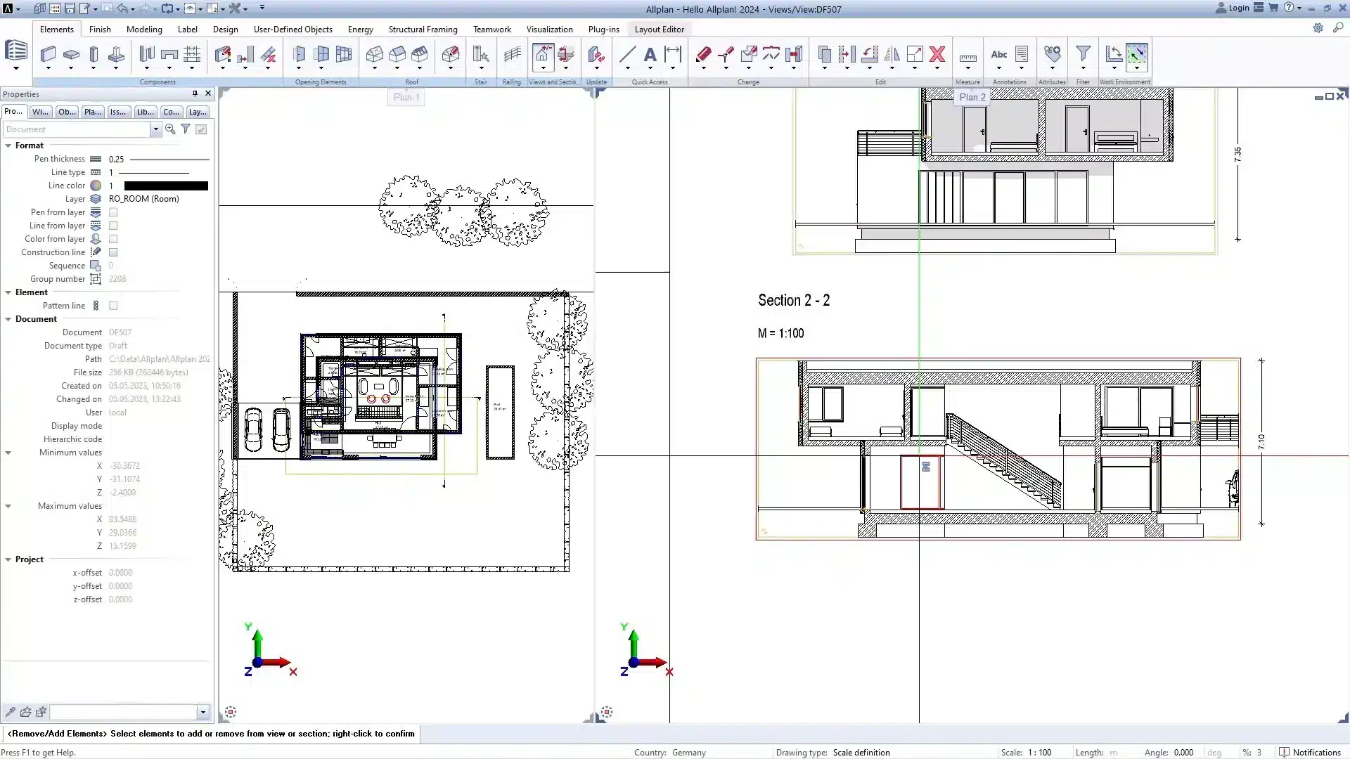 Personalizzare l'interfaccia di Allplan - Allplan sezioni complesse