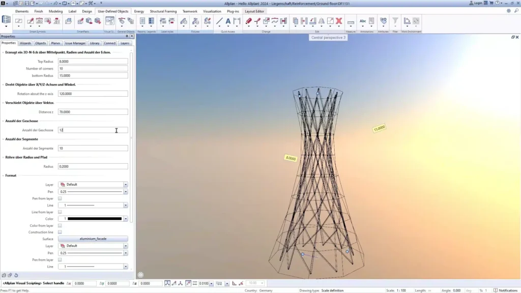 Allplan Visual Scripting - accesso a dati analitici e reportistica avanzata