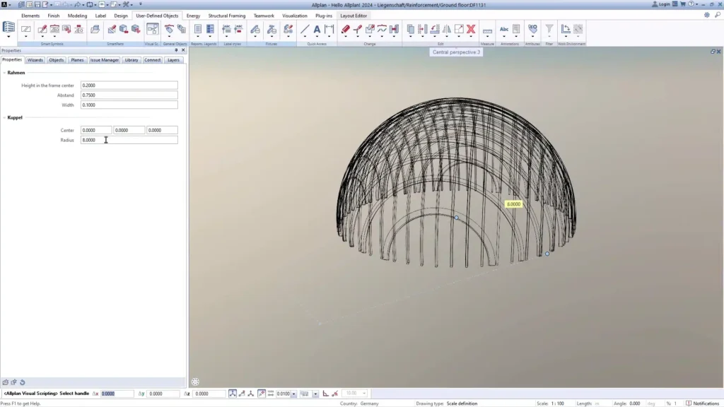 Allplan Visual Scripting - applicazioni pratiche per il reinforcement