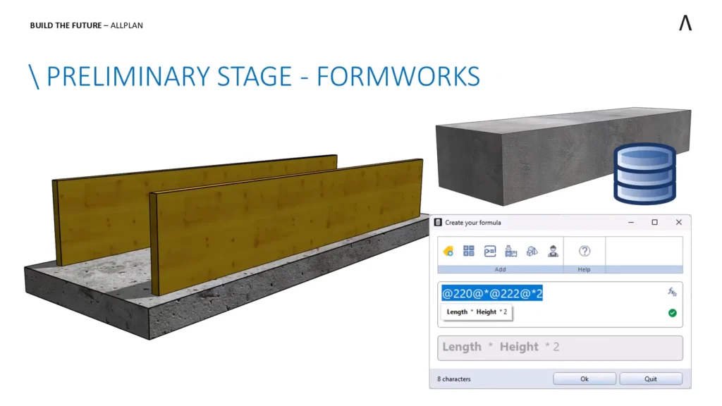 Allplan e SmartCatalog - definizione delle formule
