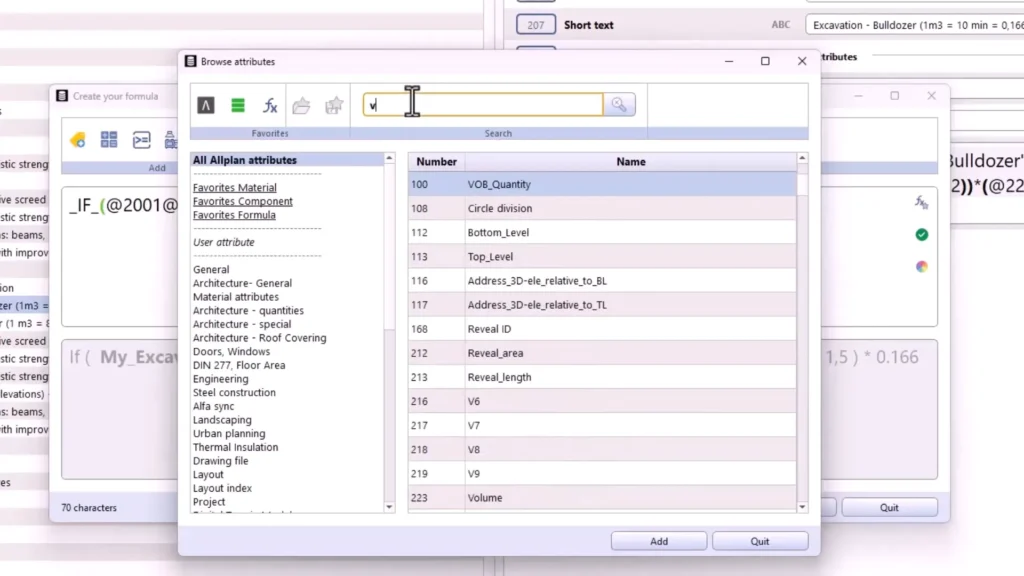 Allplan e SmartCatalog - strumenti di ricerca nell'editor