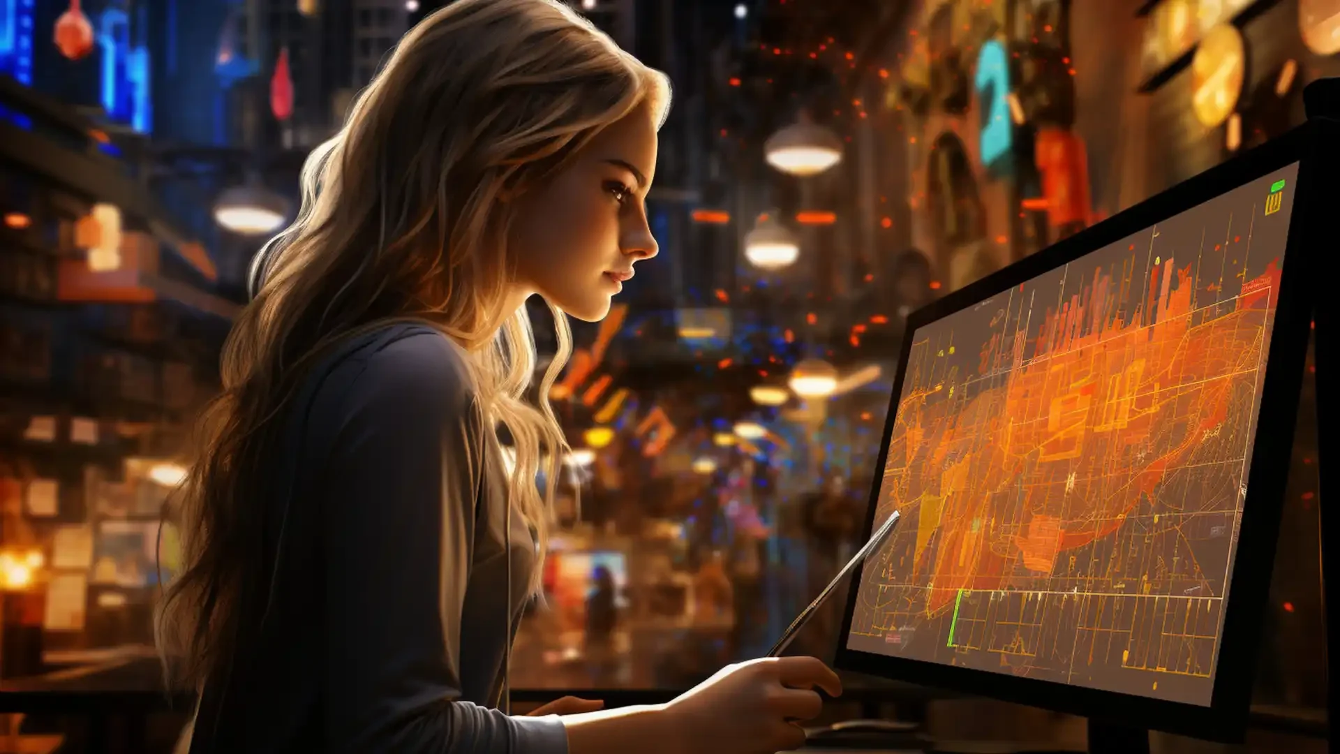 Automatizzare i processi di progettazione con script e plugin - ragazza al computer