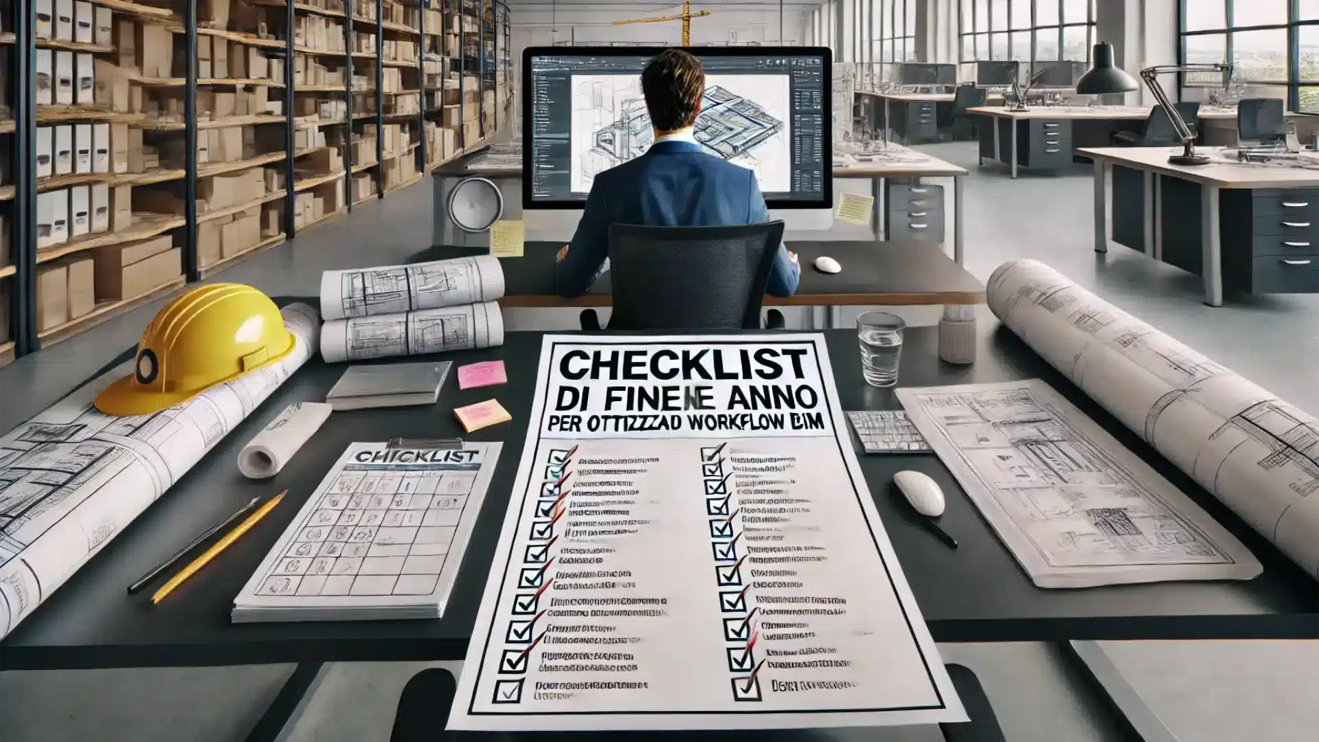 Checklist di fine anno per ottimizzare il tuo workflow BIM 2 Checklist di fine anno per ottimizzare il tuo workflow BIM - architetto al computer