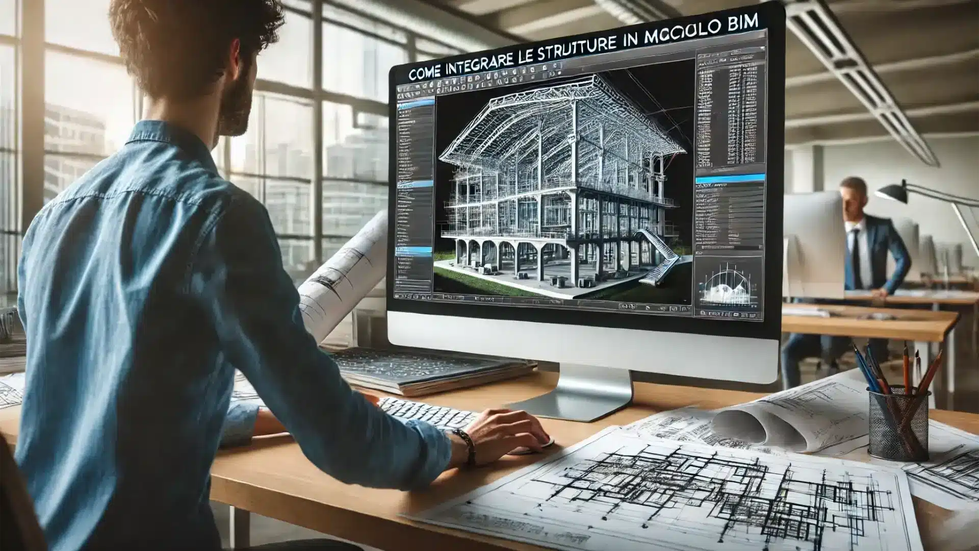 Come integrare le strutture in acciaio nel modello BIM - Ingegnere al computer