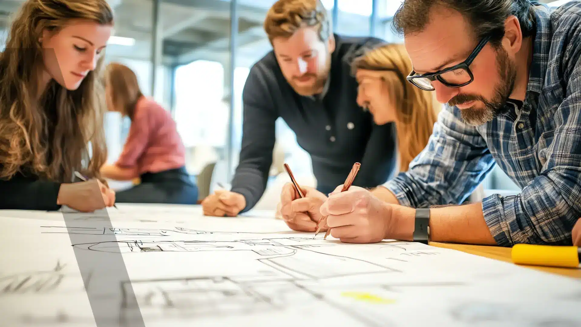 Come migliorare la collaborazione tra progettisti con Allplan gruppo al lavoro