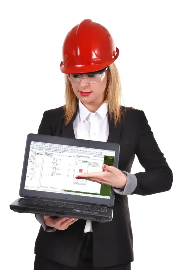 Come sfruttare il cloud per la progettazione collaborativa - ragazza che indica un portatile