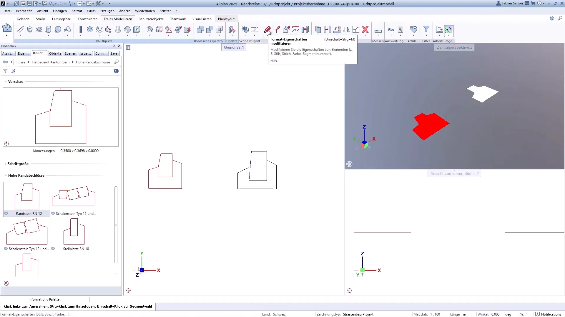 Componente Parametrico in Allplan 7 Componente Parametrico in Allplan - modifica delle proprietà e attributi