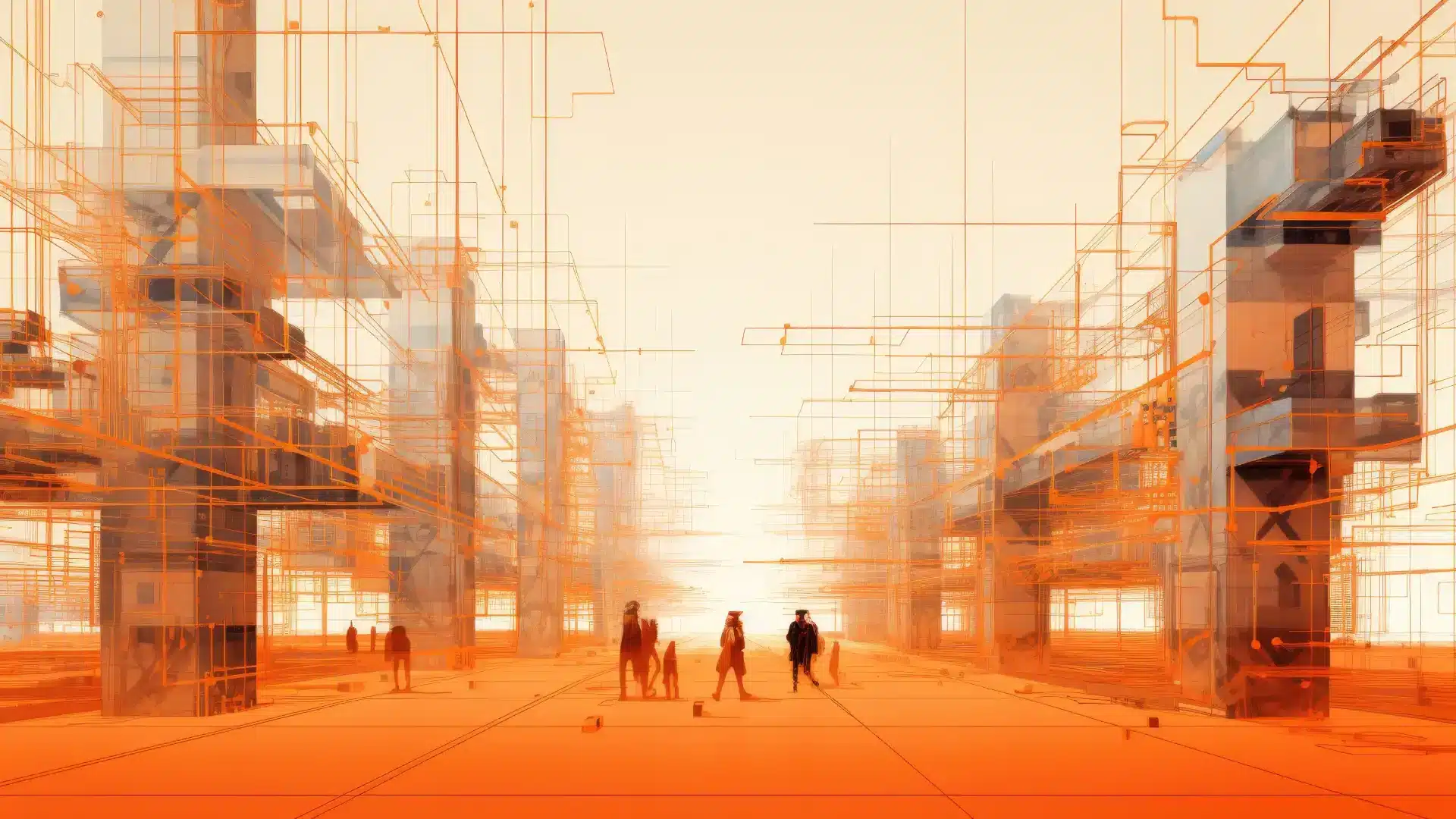 Coordinamento tra discipline nel BIM - persone in una citt&agrave; 3D