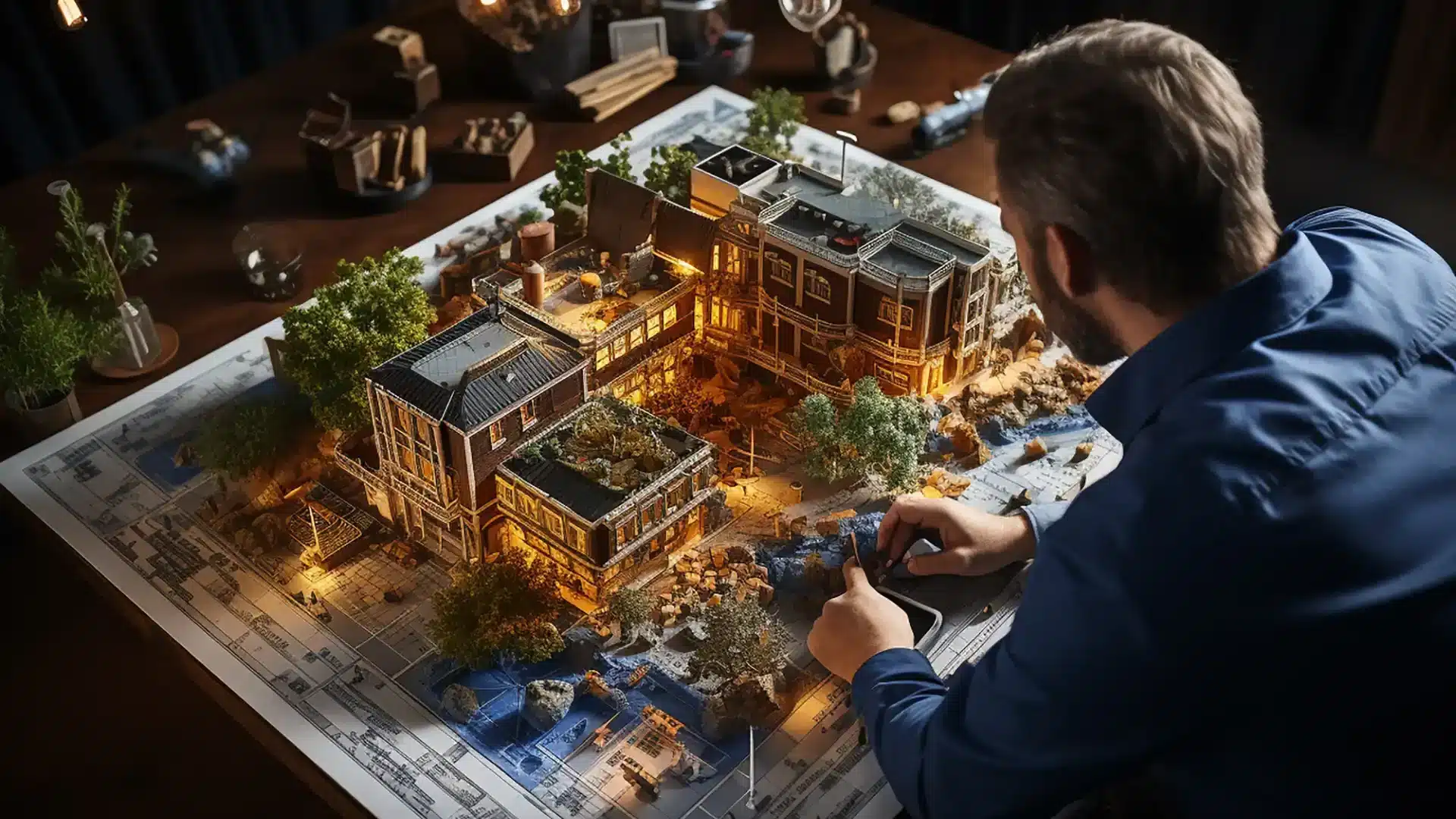 La visualizzazione 3D nei progetti Allplan - Architetto con un plastico