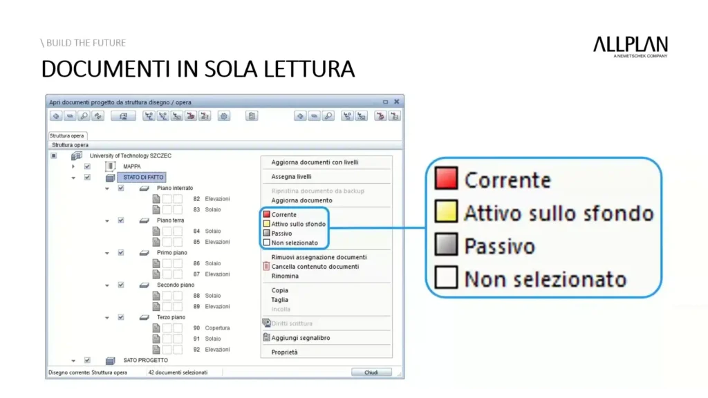 Novità di Allplan 2025 - esempio della modalità passiva in allplan 2025