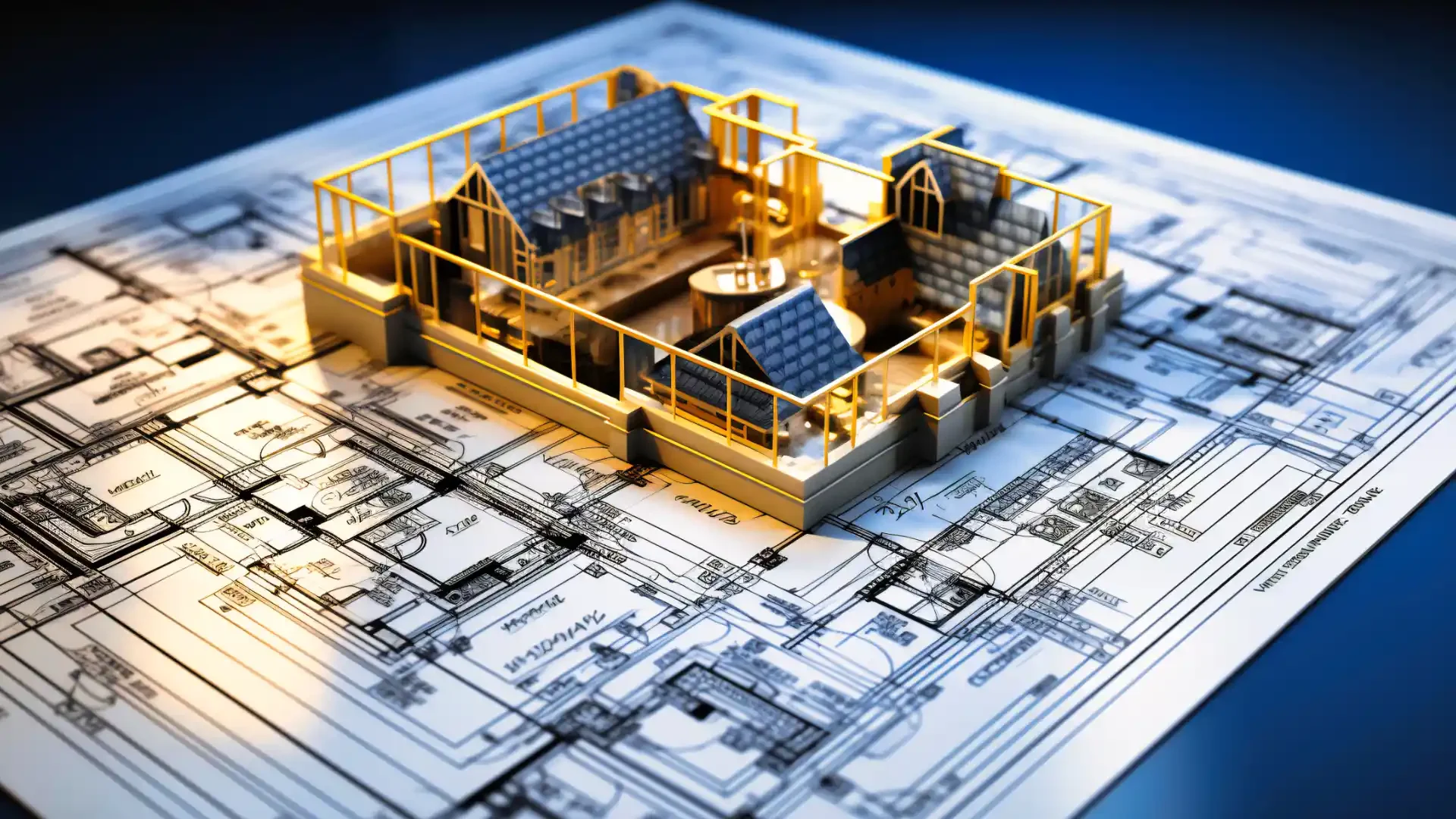 Oggetti 3D - Plastico sopra disegno cartaceo