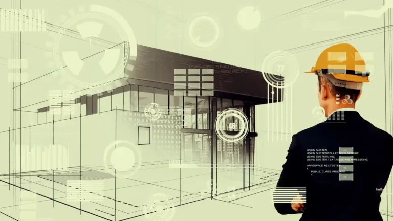 Ottimizzazione workflow Progettista di spalle che fissa un progetto 3D