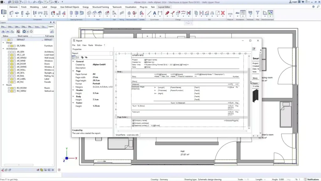 Report Allplan - creazione di nuovi report in allplan
