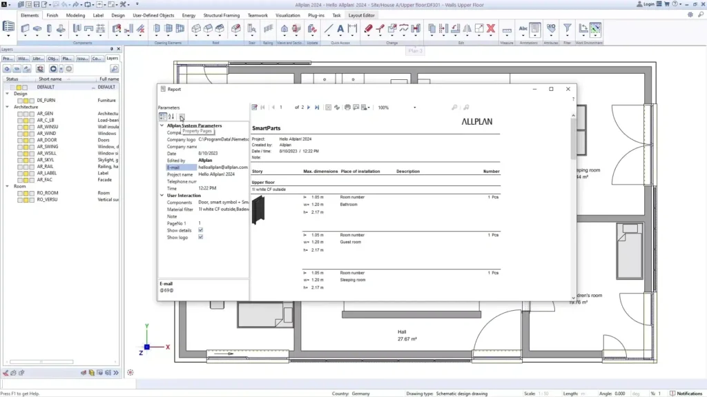 Report Allplan - personalizzazione dei report in allplan