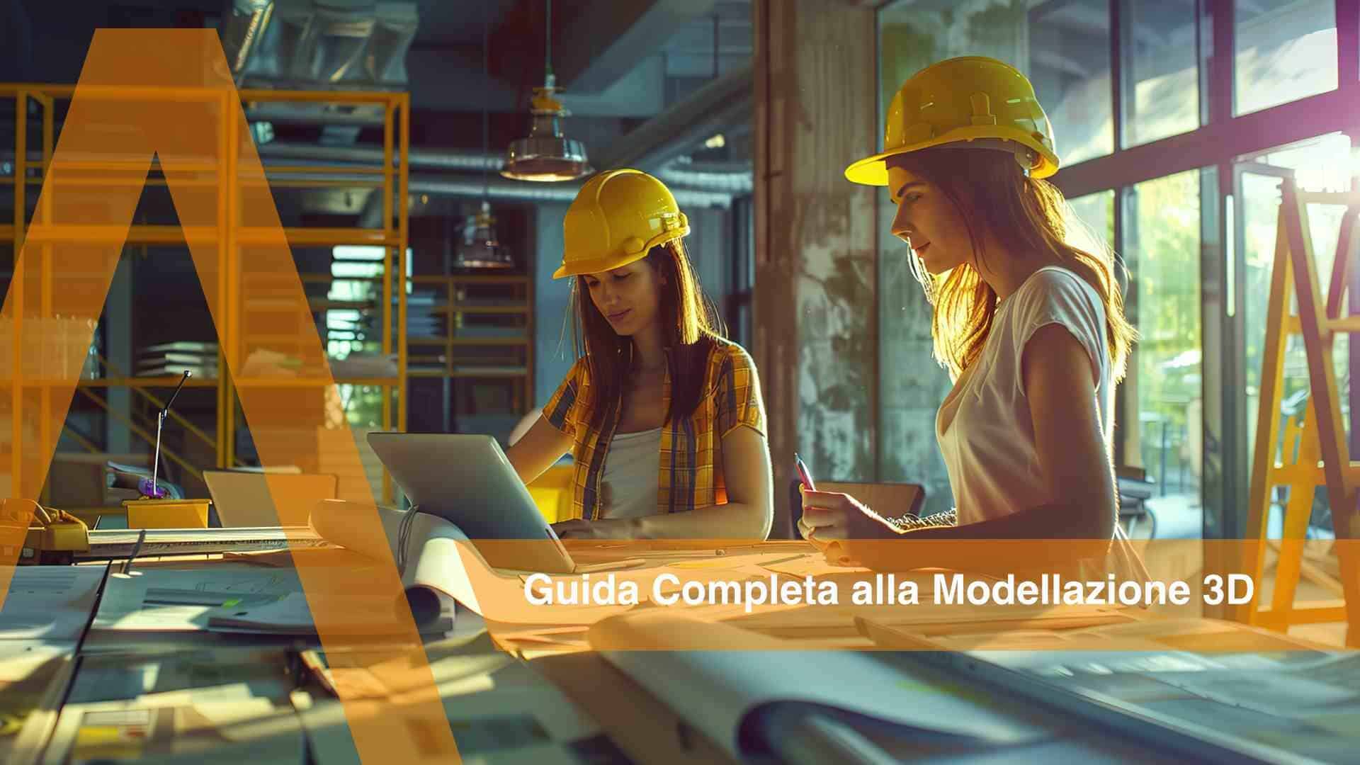 modellazione 3D architetti che lavorano con disegni sul tavolo