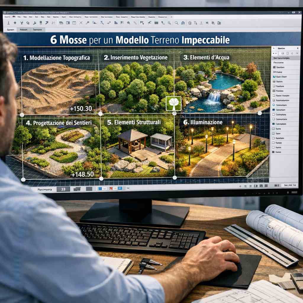 6 mosse per un modello terreno impeccabile in Allplan - architetto al computer