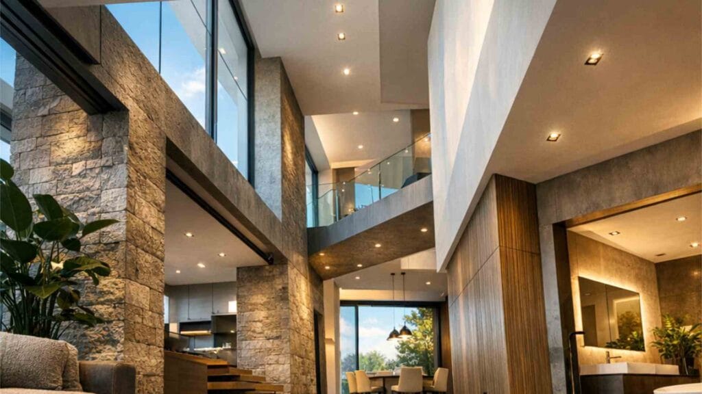 7 trucchi per gestire finiture e vani in Allplan 2026 - grande stanza moderna