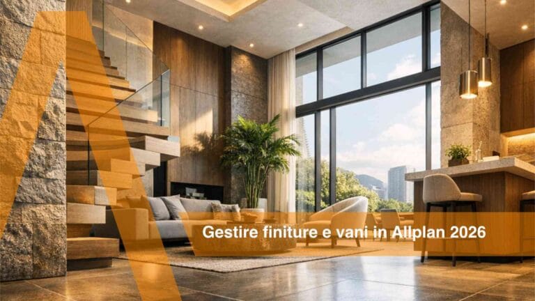7 trucchi per gestire e vani in Allplan 2026 - vano arredato
